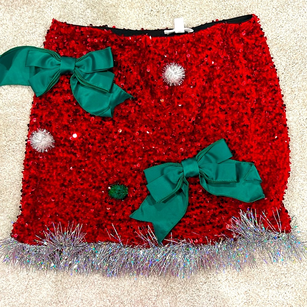 Christmas Skirt with Sequins